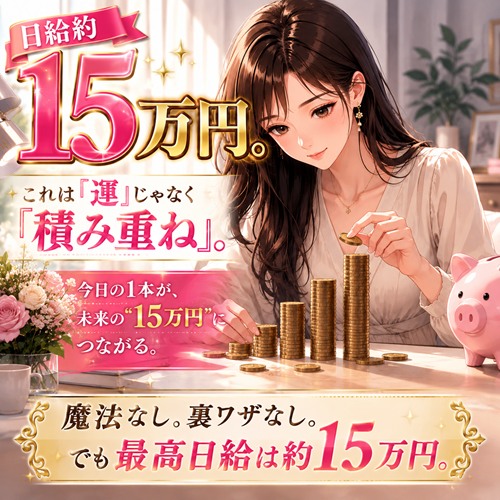 【え、1日で約15万円！？】今月の最高日給を公開！