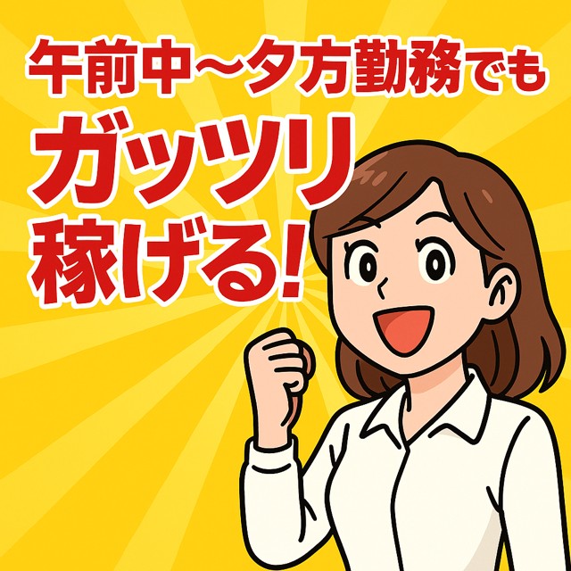 🌟当店なら午前中〜夕方勤務でもガッツリ稼げるッ‼🌟