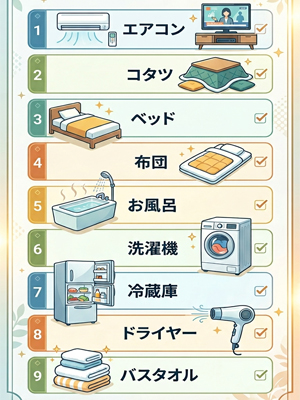 待機所にはどんな備品がありますか？