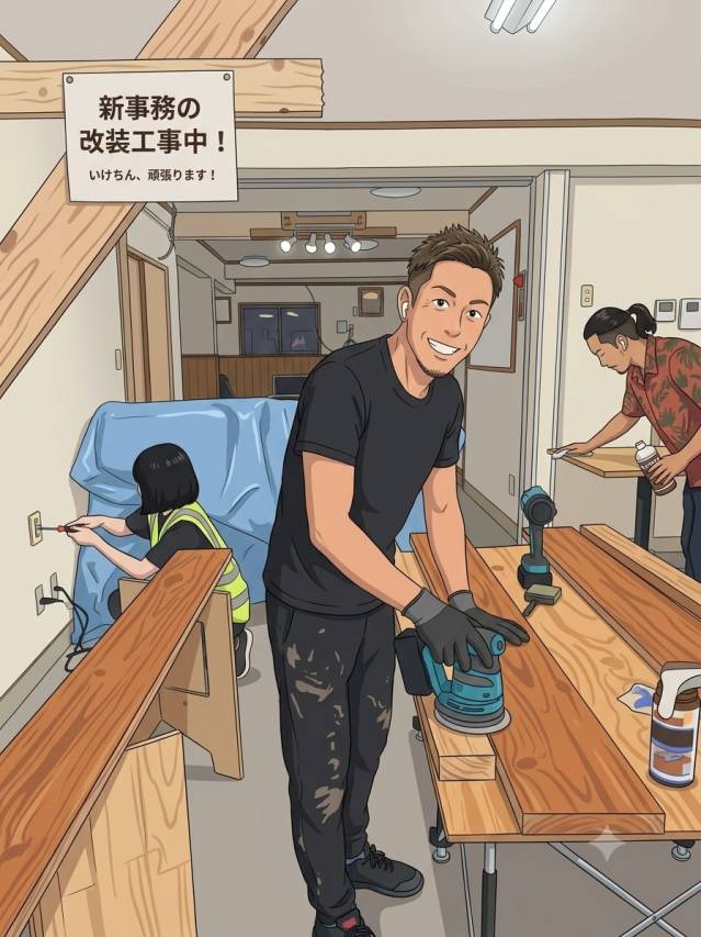 【絶賛リフォーム中！】元大工の内勤いけちんが、新事務所の改装に挑む！うちの職場の「得意を活かす」働き方。