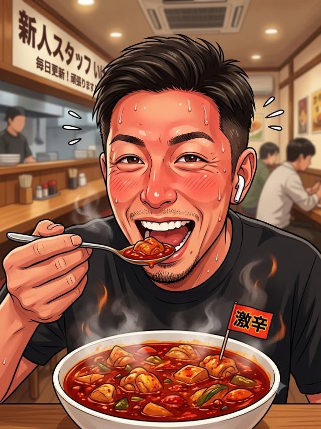 夏の贅沢！冷房ガッツリの部屋でCoCo壱8辛を喰らう男、いけちん。