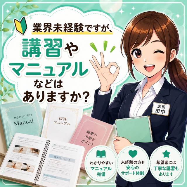 業界未経験ですが、講習やマニュアルなどはありますか？