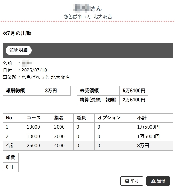 【体験入店】入店初日のお給料を公開！