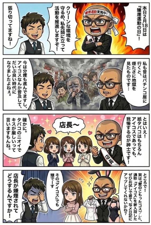 プレイ前のタバコ、嫌ですよね！