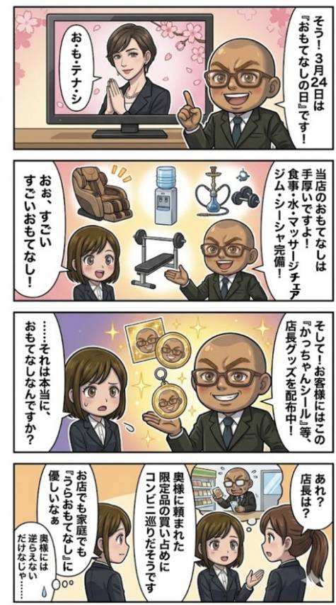 当店のおもてなしはコチラ！